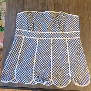 Lilly Pulitzer gingham scallop top
